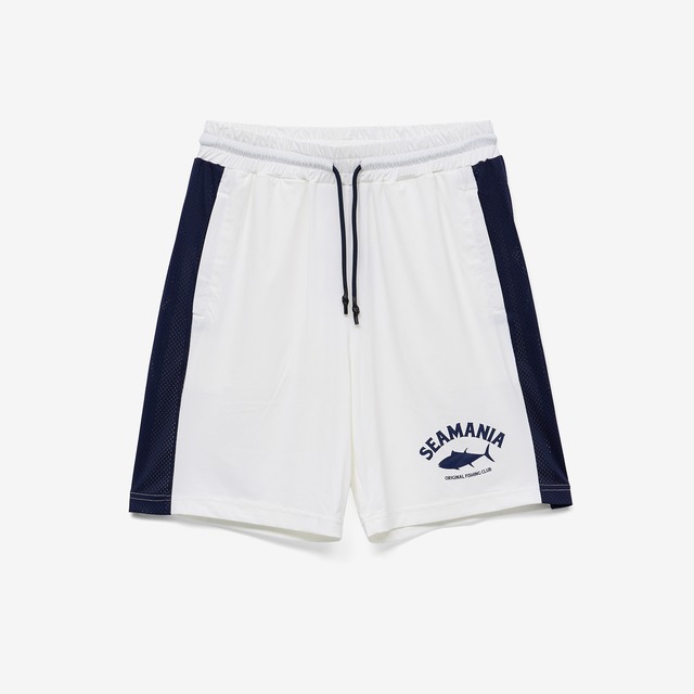 【Seamania】Uv Rush Dry Cool Logo Shorts［WHITE］［LIMITED］