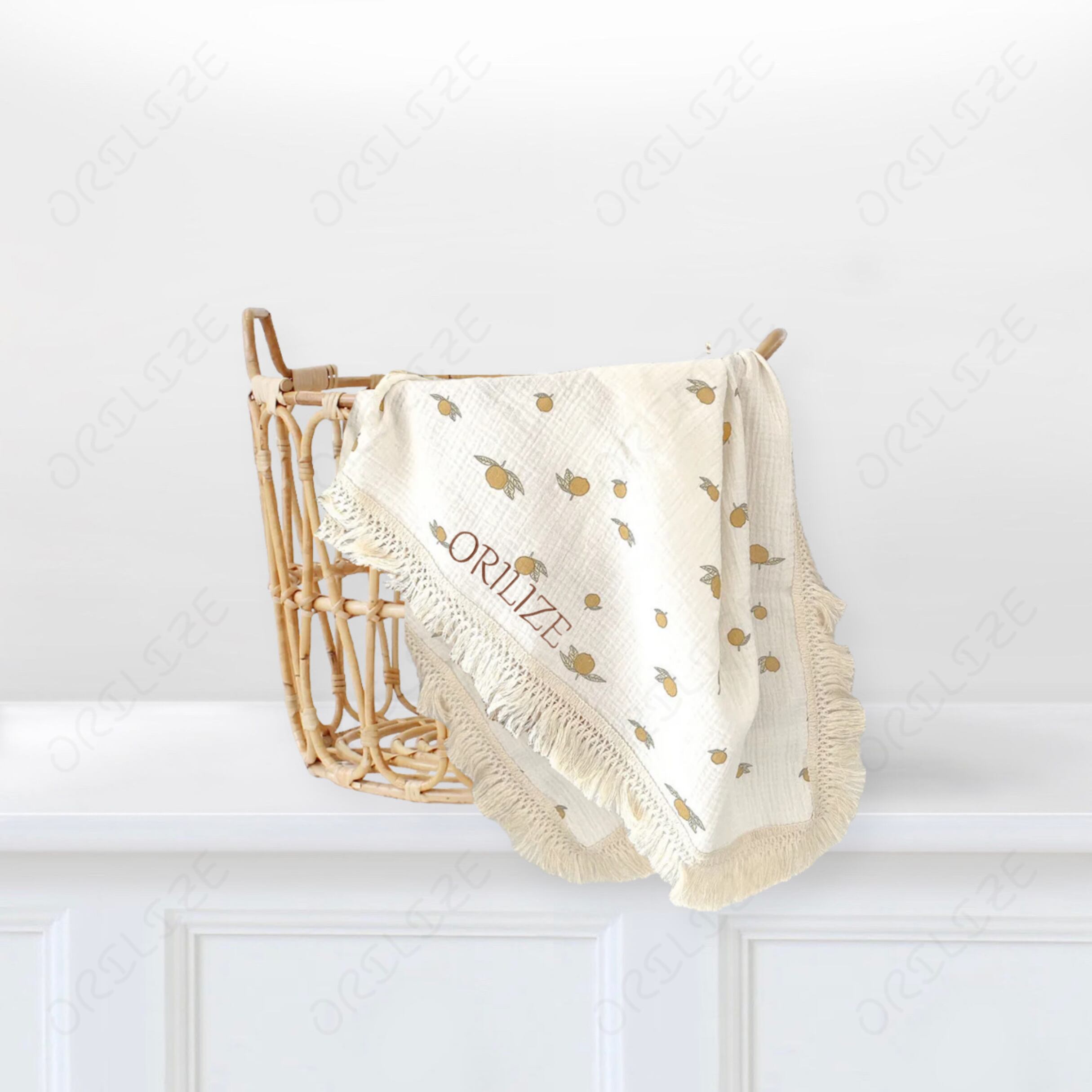 ブランケット おくるみ レモン