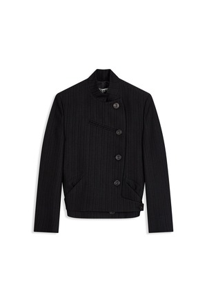 [OPEN YY] STRIPE DOUBLE-BREASTED BLAZER, BLACK 正規品 韓国ブランド 韓国通販 韓国代行 韓国ファッション オープン ワイワイ 日本 店舗