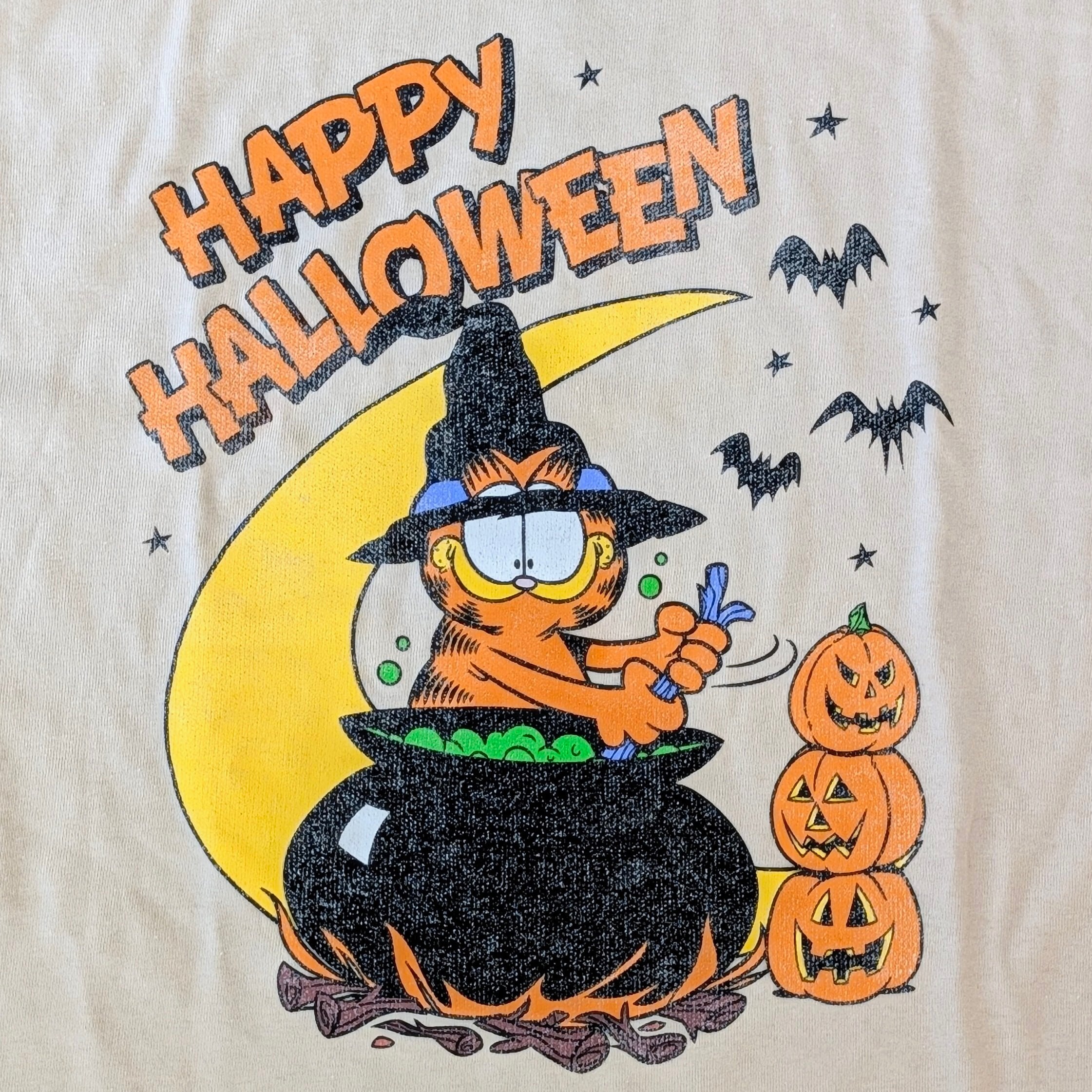 ✨️HAPPY HALLOWEEN✨️【 Garfield（ ガーフィールド ） 】HAPPY HALLOWEEN Tシャツ / US KIDS SIZE(日本のMサイズ相当) 〚アメリカン雑貨 アメトイ〛