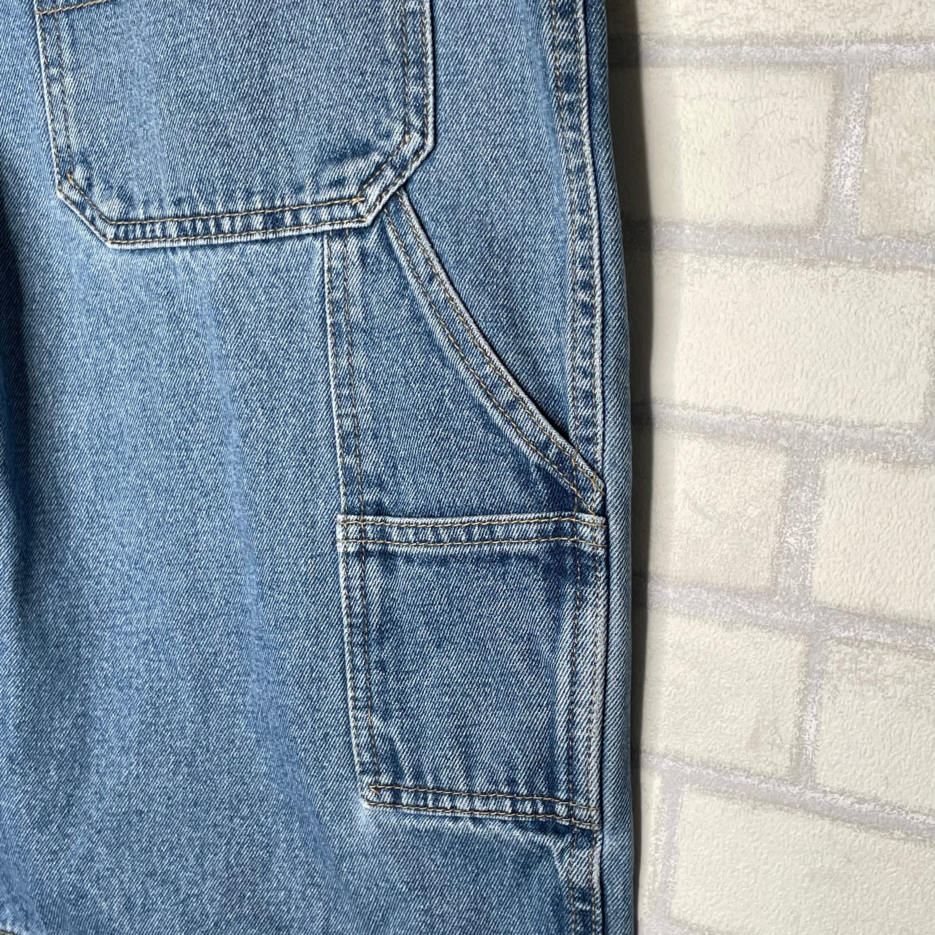 OLD NAVY デニムショーツ W40 ペインター ハーフパンツ 革パッチ OLD NAVY デニムショーツ W40 ペインター ハーフパンツ 革パッチ