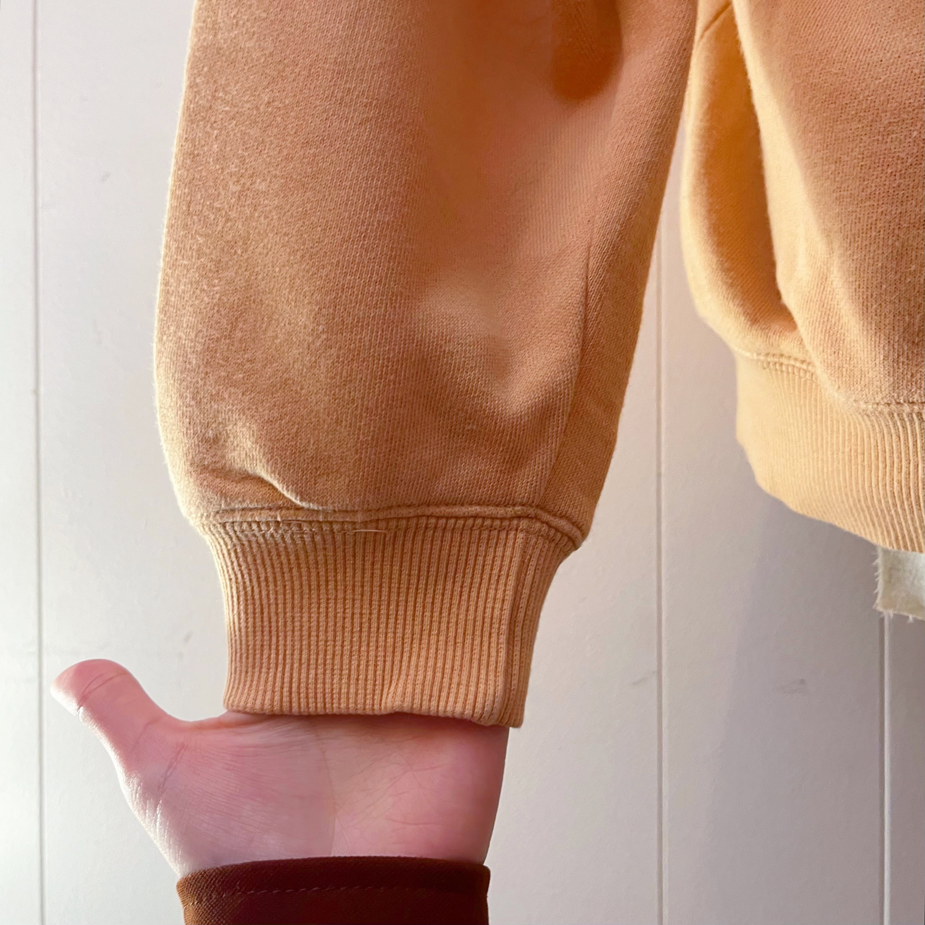 dog embroidery orange sweat