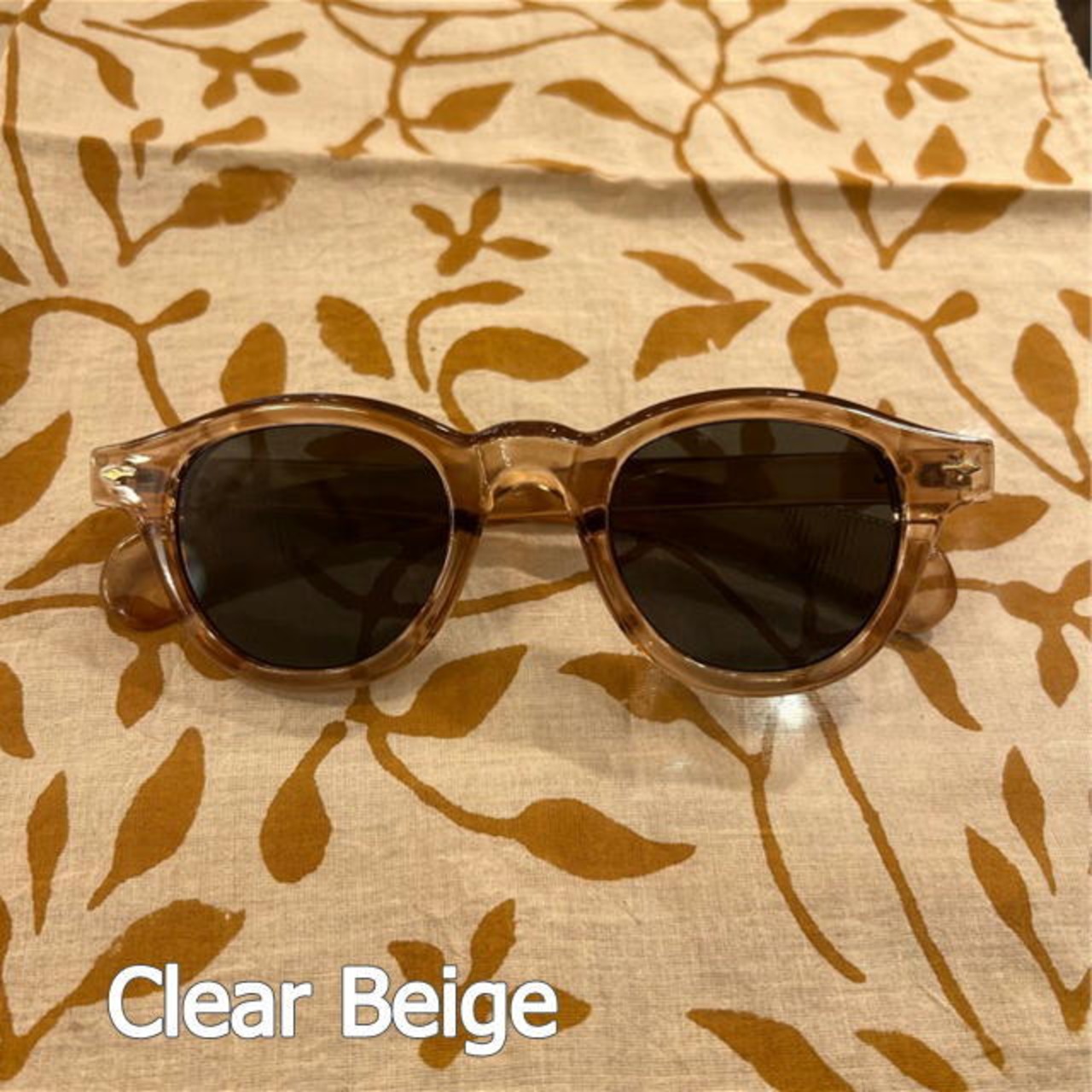 TOPANGA Accessory Rivet Round Sunglasses　リベットラウンドサングラス 5Type 　クリア　べっ甲　Sunglass