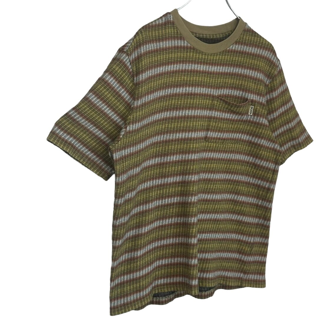 stussy ステューシー Tシャツ 刺繍ロゴ ワンポイントロゴ ボーダー