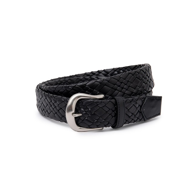 レザーメッシュベルト / RATS(ラッツ) / LEATHER MESH BELT(BLACK×SILVER)(サイズL)(24'RA-0219)