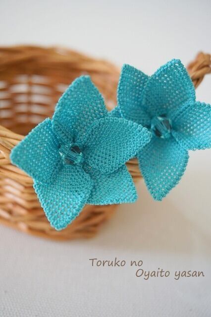 イーネオヤ スターフラワーのピアス ブルー系:NaP1-ST5