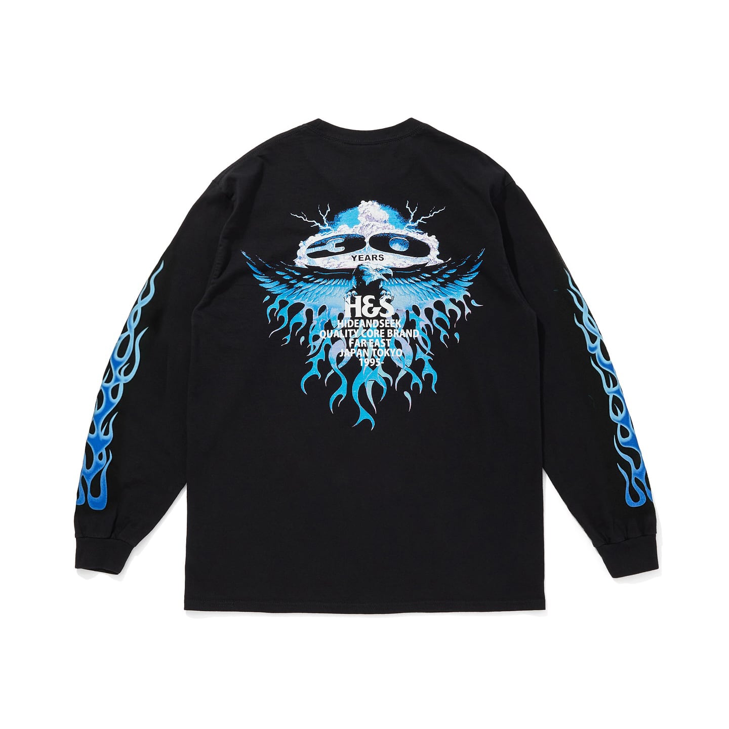 ロングスリーブTシャツ / HIDEANDSEEK(ハイドアンドシーク) / 30th L/S TEE(BLACK×BLUE)(HT-090425)