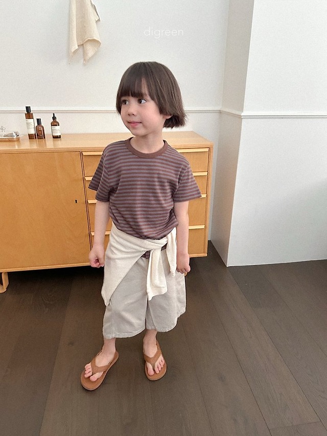 digreen26su_Camel Stripe Tee