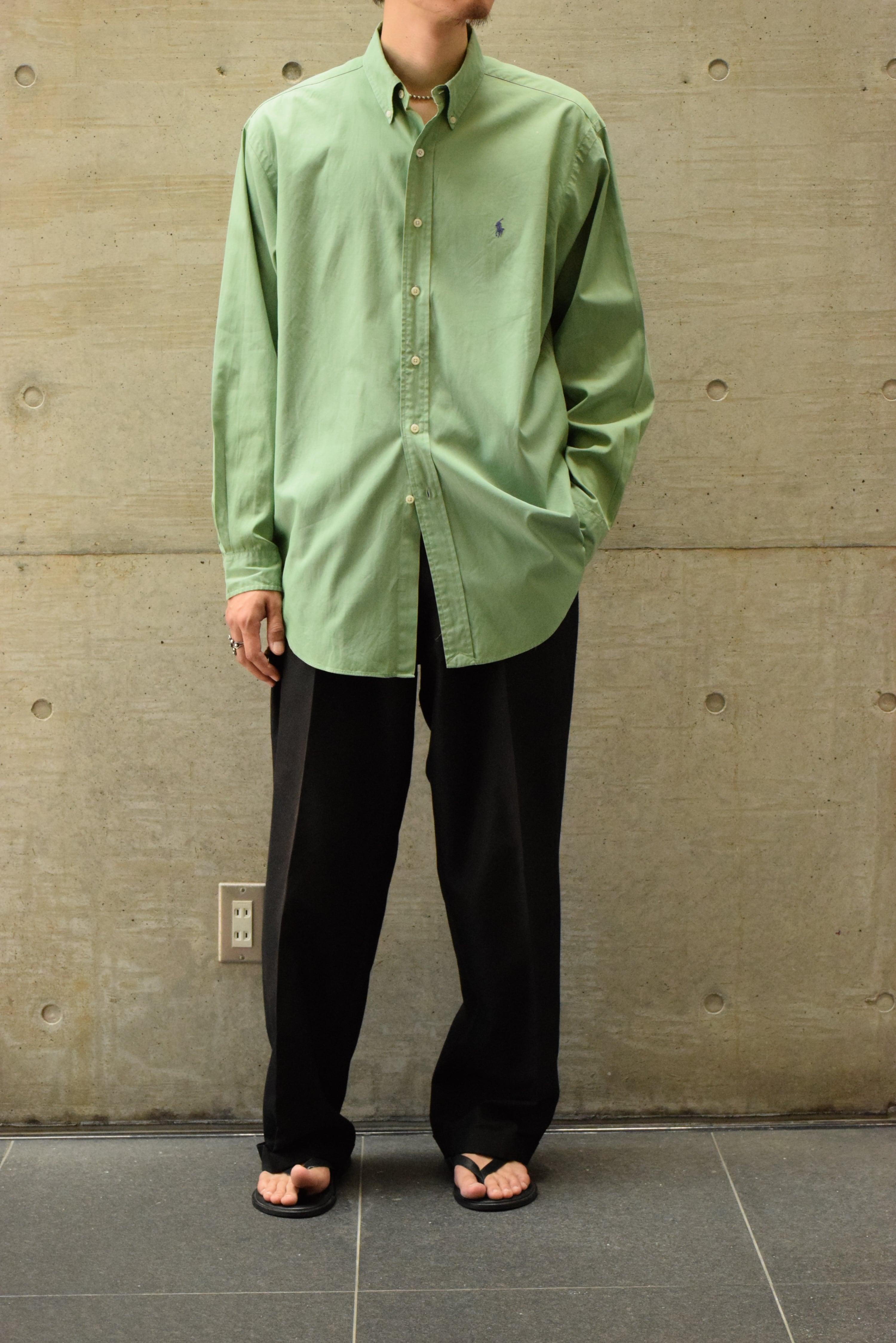 90s-00s Ralph Lauren “YARMOUTH” ボタンダウンシャツ メンズL