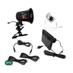 MTO 熊よけわんわんホーン/サイレン 24時間/夜間センサー付ソーラー電源タイプ＆ 3mケーブル2本追加
