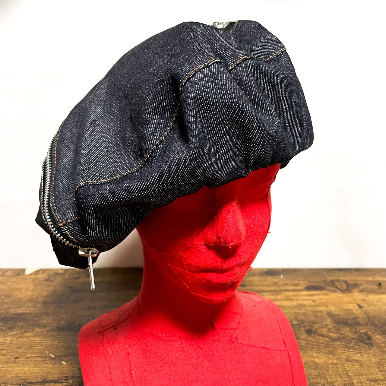 UNFINISHED岡山デニムジップベレー帽