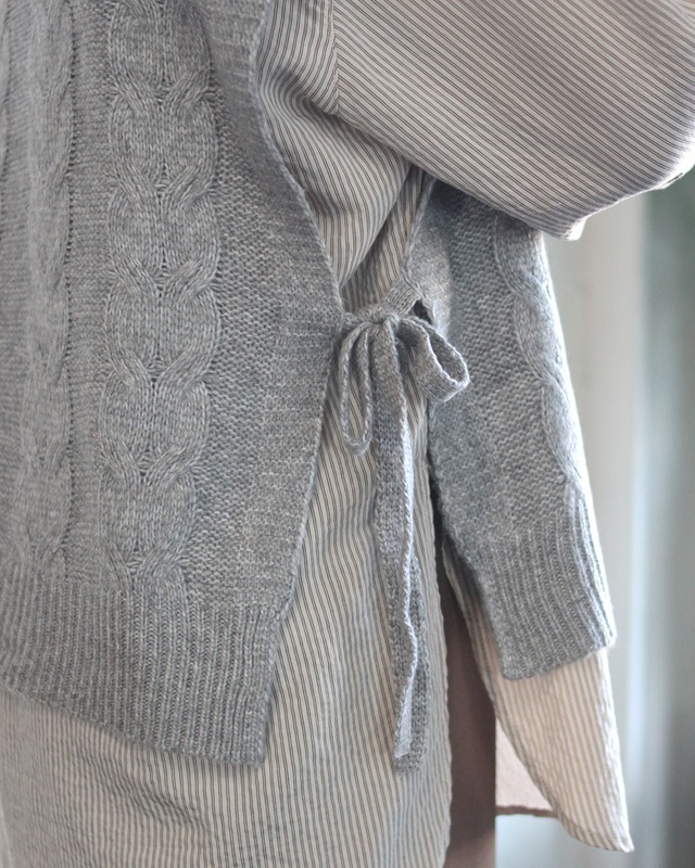 【LUPILIEN】メランジサイドリボンベスト　(251094)