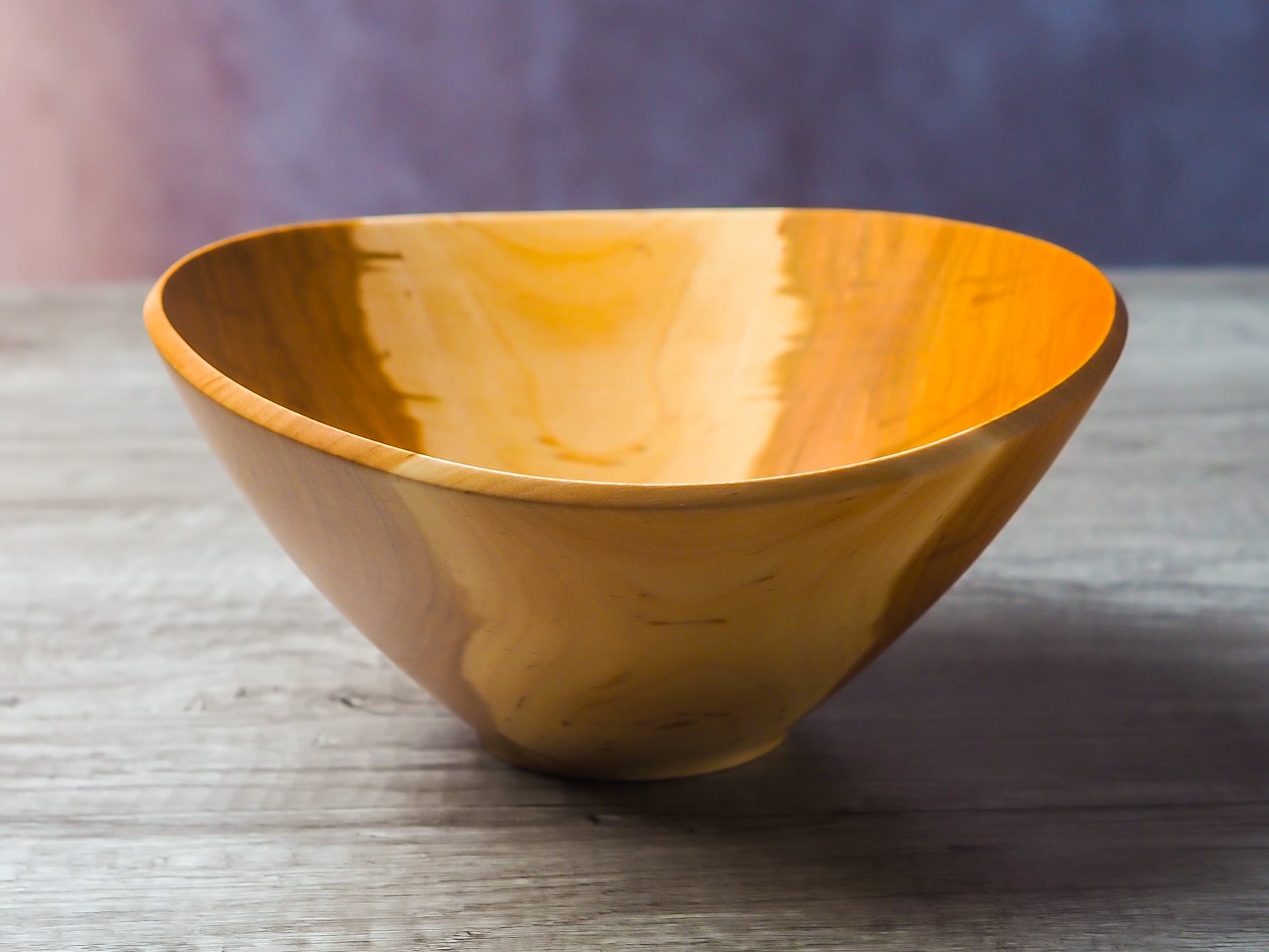 山桜 ウッドボウル20cm no.2（サラダボウル）／Canaria Wood Works