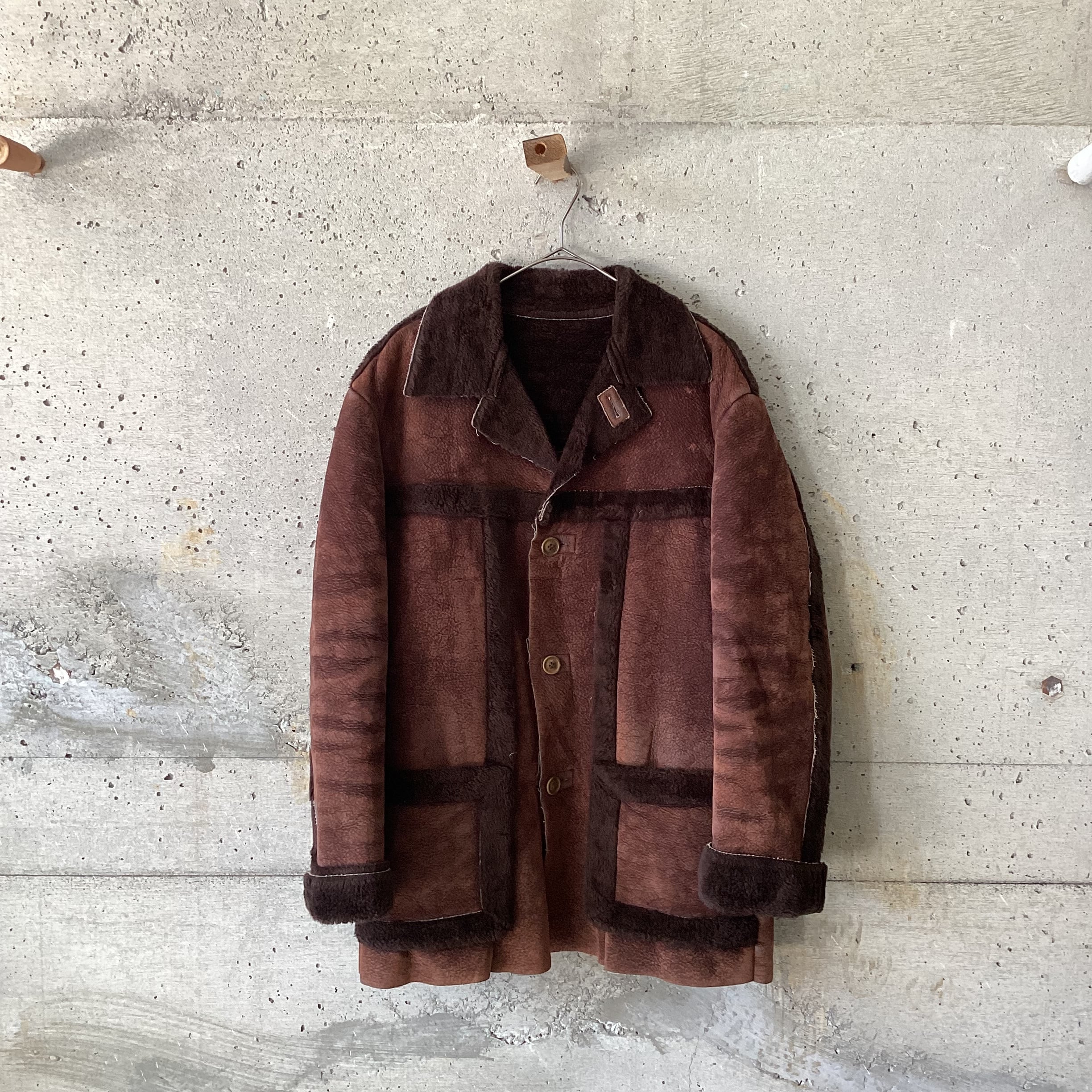 Brown faux shearling coat