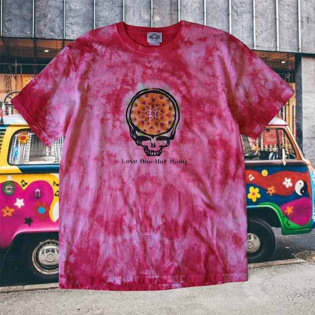 TKHOME FACTORY × GRATEFUL DEAD “Mandala SYF”  Tie-dye T-shirt Red L