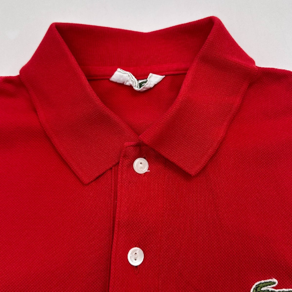 CHEMISE LACOSTE ポロシャツ 2 赤 レッド 文字ワニ 半袖 70s 80s 