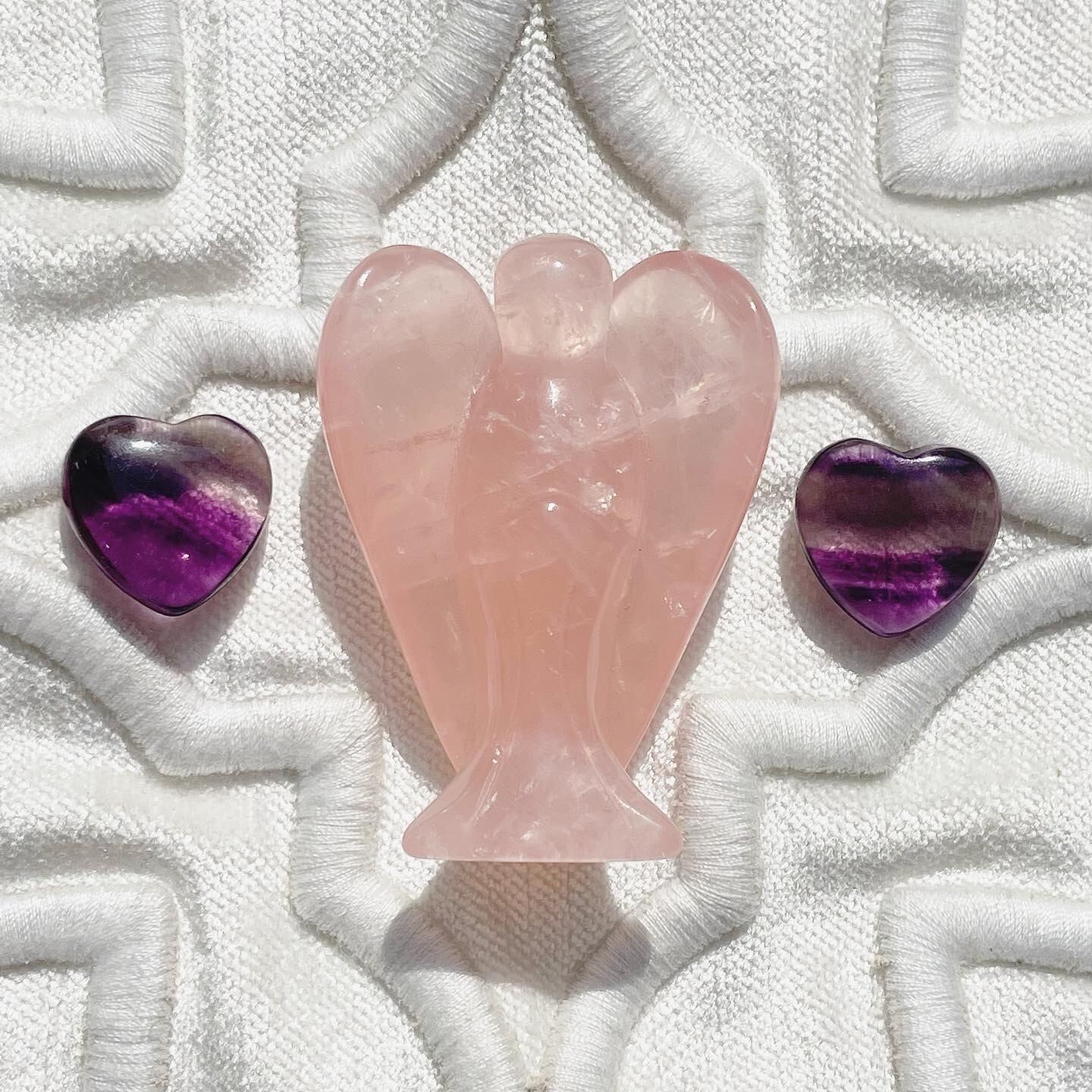 Rose Angel - Fluorite hearts A