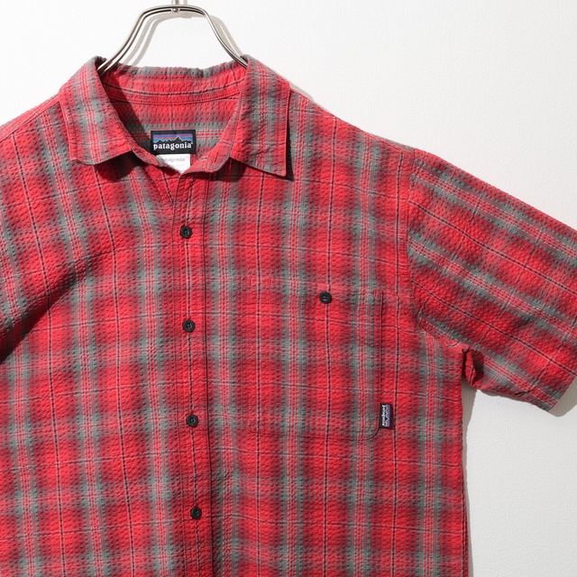 極美品 M 12年 オンブレ Puckerware Shirt Patagonia パッカーウェアシャツ パタゴニア  シアサッカー