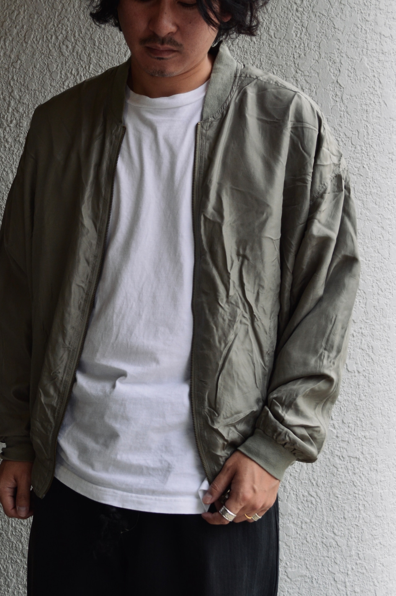 ROBERT STOCK 90's From USA Silk Blnuson Designers by RL CHAPS ロバートストック 90s シルクブルゾン
