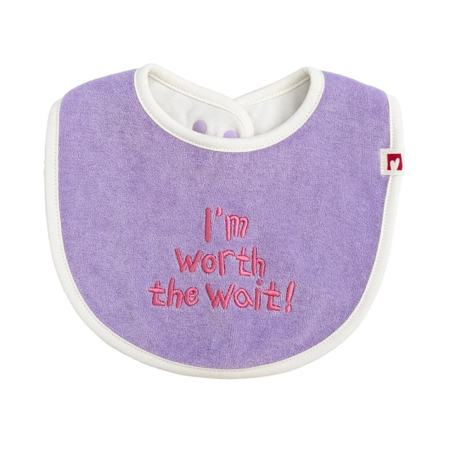 mwahmwah / Lettering Bib / Lavender