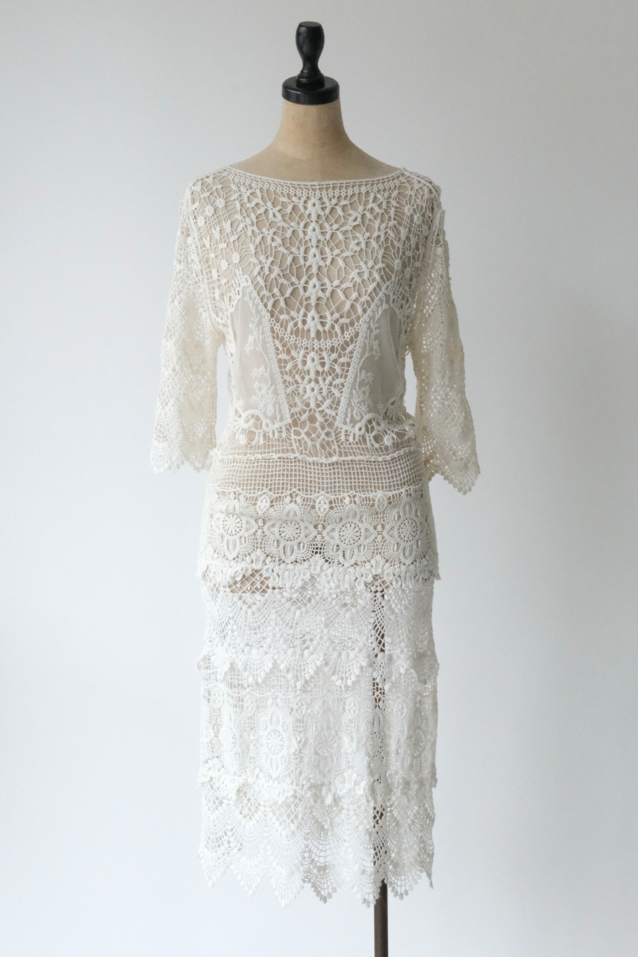 floral lacy mini dress
