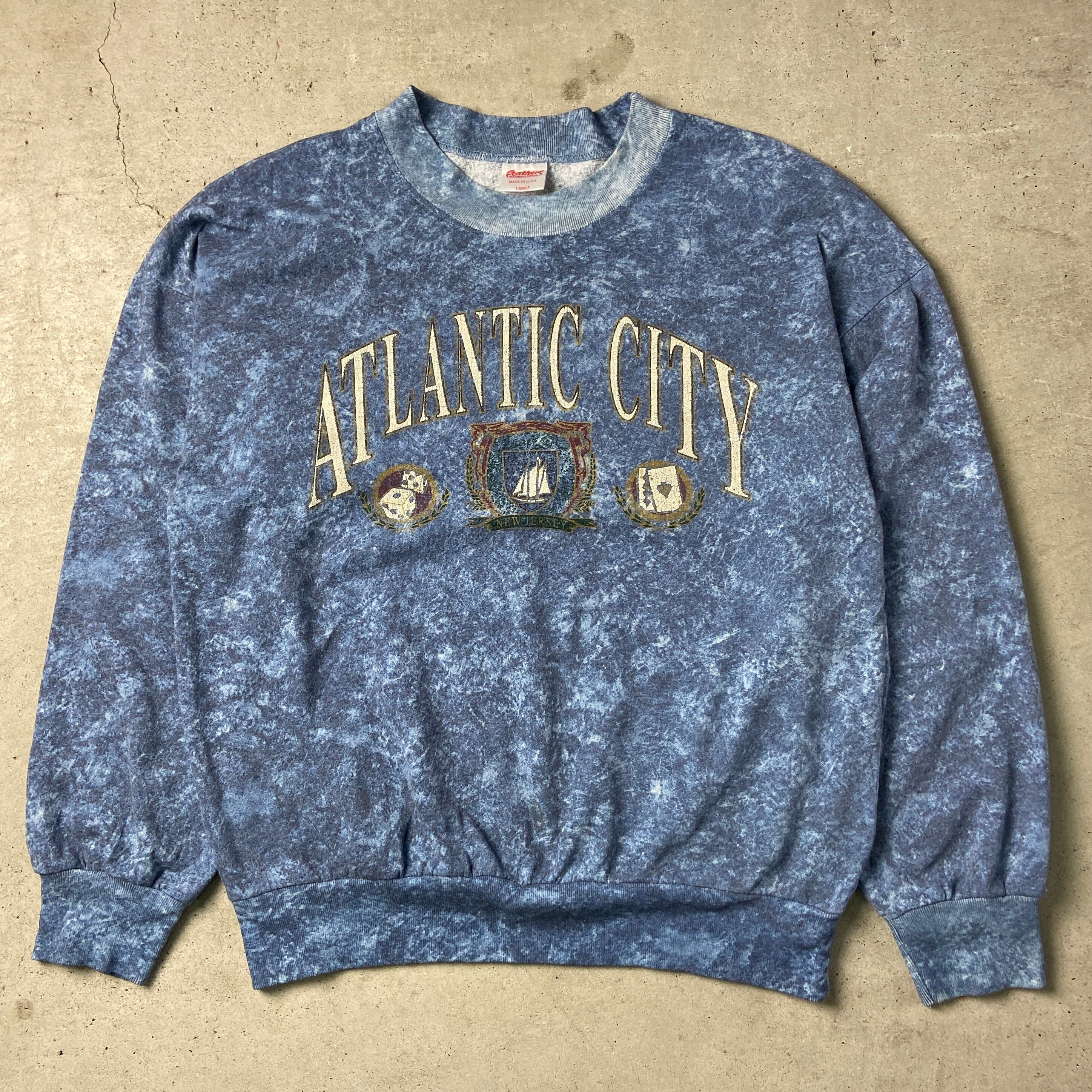 USA製 90年代 ATLANTIC CITY ケミカルウォッシュ スウェットシャツ ...