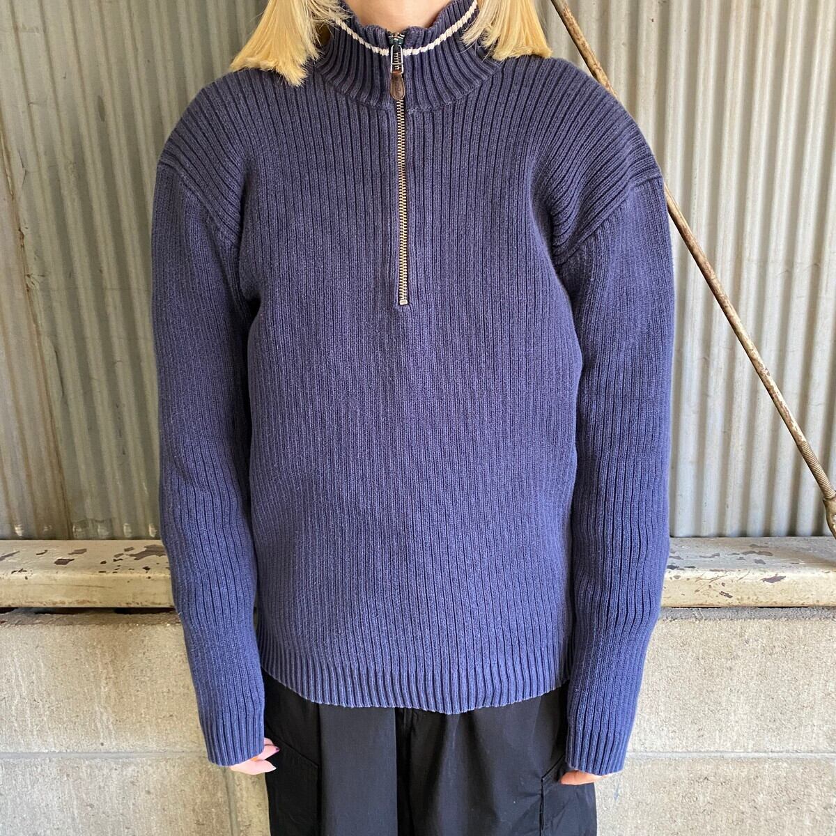 90年代 ポロバイラルフローレン ハーフジップ コットン ニットセーター