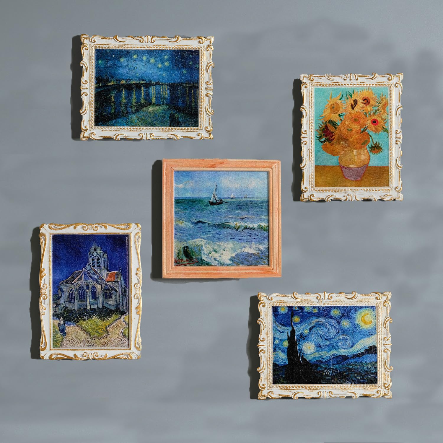 【在庫のみ】5枚 ゴッホ 名画 冰箱? マグネット セット インテリア アート おしゃれ ギフト 冷蔵庫 磁石 装飾 プレゼント お土産 誕生日 強力な磁力 家族 友達 カップル 絵画 デザイン ヴィンテージ
