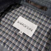 SIMPLE LIFE シンプルライフ ELEMENT ストライプ ライト ジャケット M /メンズ/レナウン/ネイビーグレー系/薄手