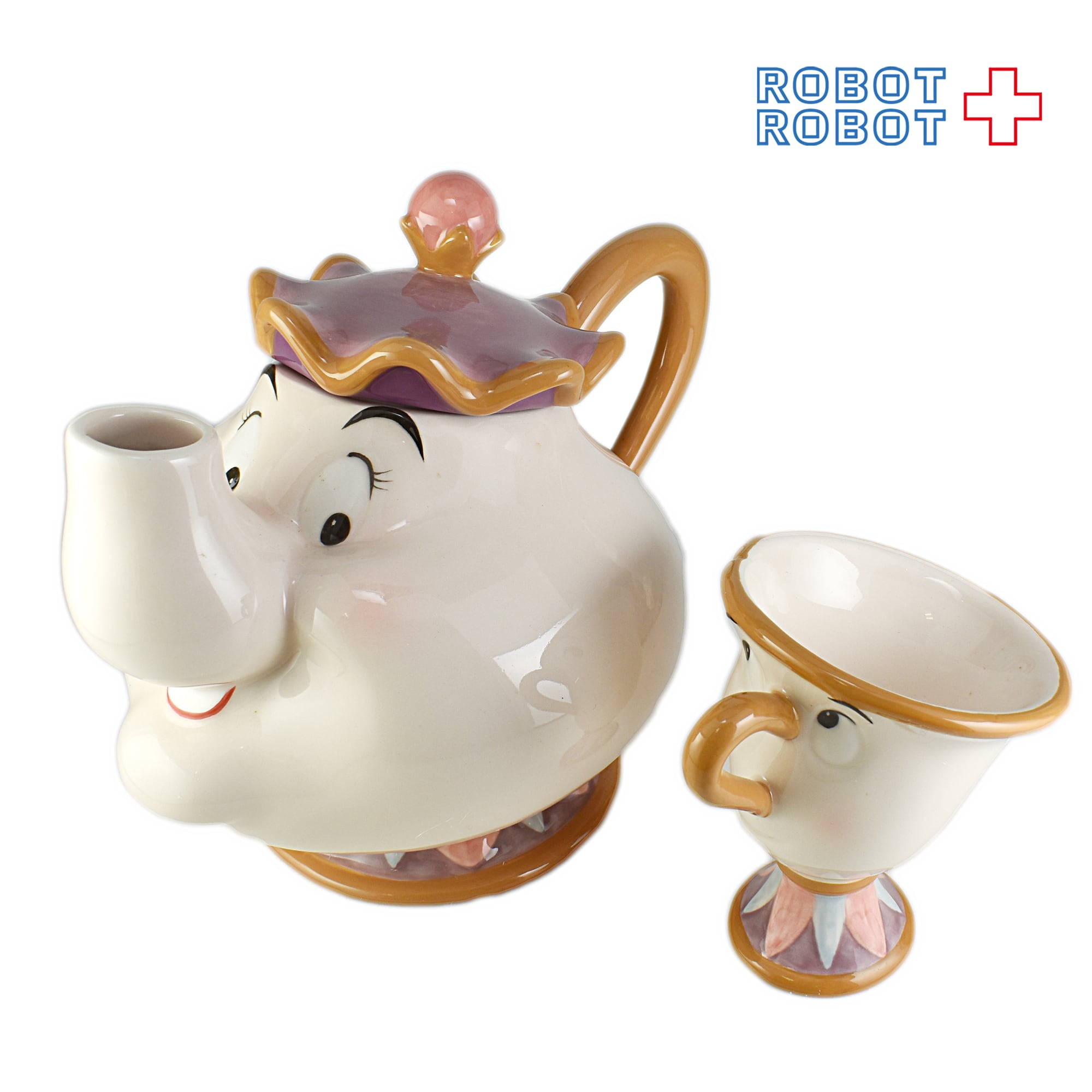 美女と野獣 10周年 ティーセット 陶器フィギュアリン 5点セット（箱