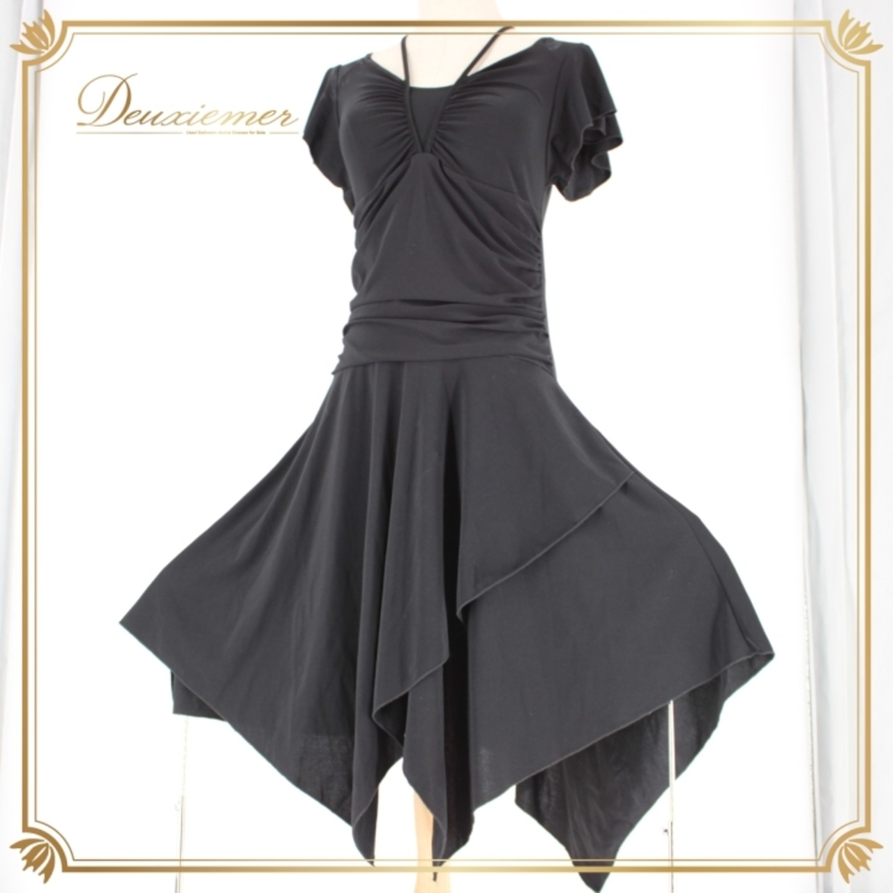 社交ダンス 衣装 スタンダード ラテン ドレス ワンピース レッスンウェア パーティドレス 地 シンプル 黒 ICHIOKU イチオク ブラック系 おしゃれ エレガント スタイリッシュ 柔らかい 伸縮性 コーディネート ブラック ドレス 女性用 ダンス衣装 パフォーマンス 踊りやすい フィット感 さまざまなシーン 体型カバー 旅行にも 使いやすい コスチューム