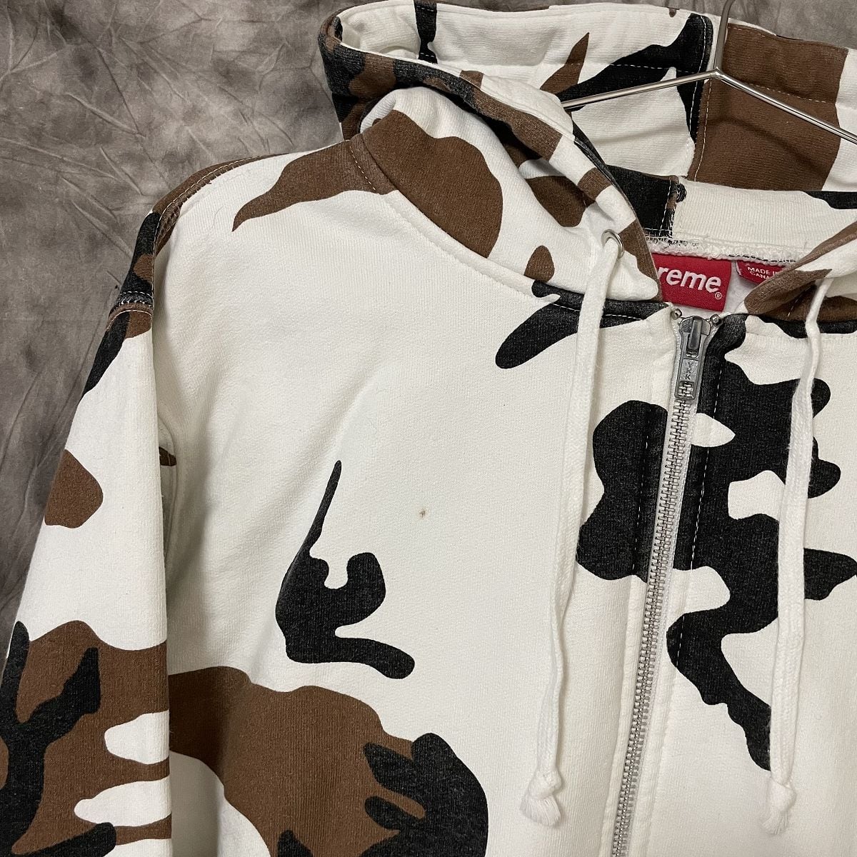 Supreme/シュプリーム【16AW】Rib Logo Zip Up Sweat Camo ジップ