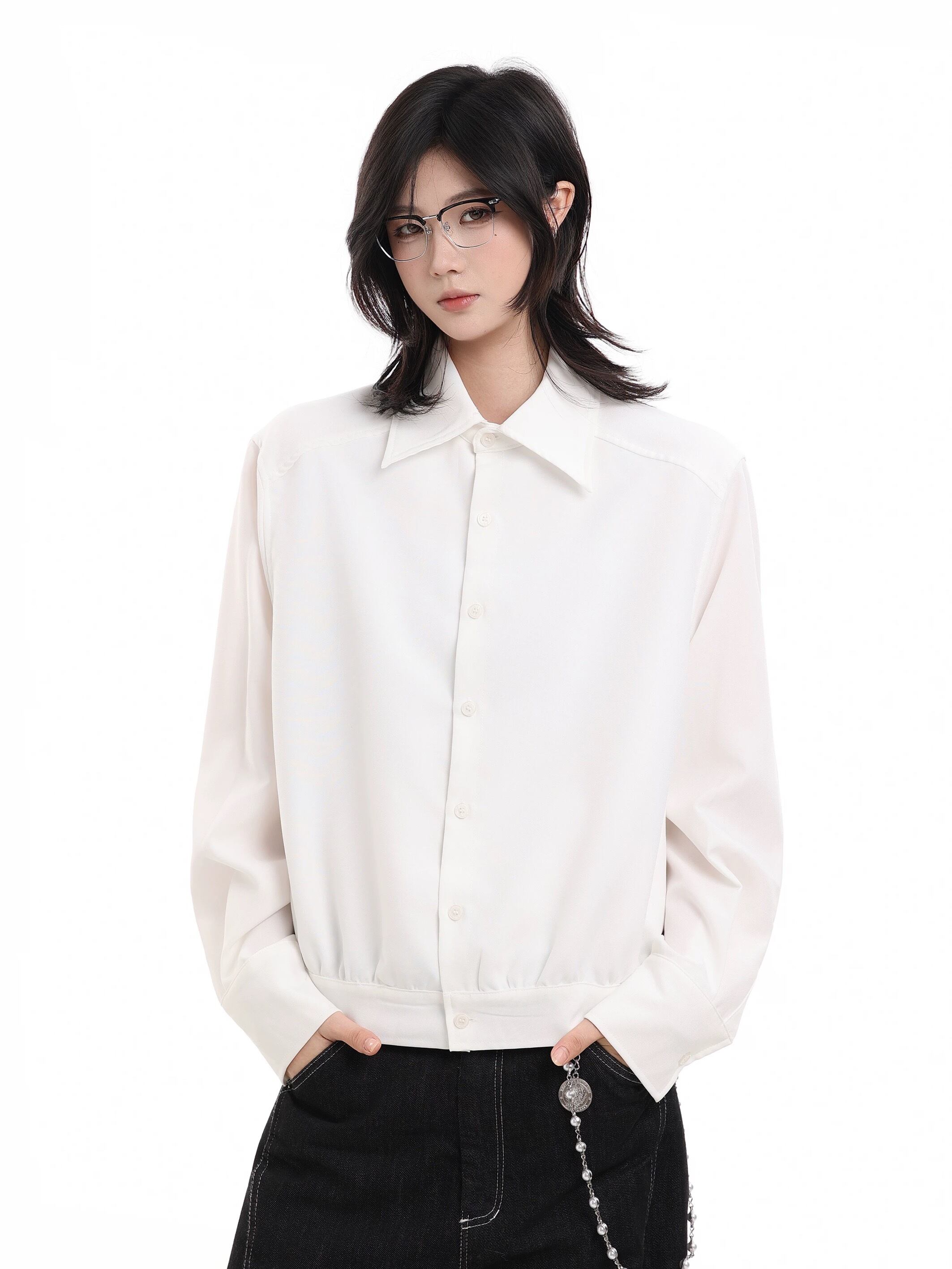 ギャザーヘムシャツジャケット / Gather Hem Shirt Jacket