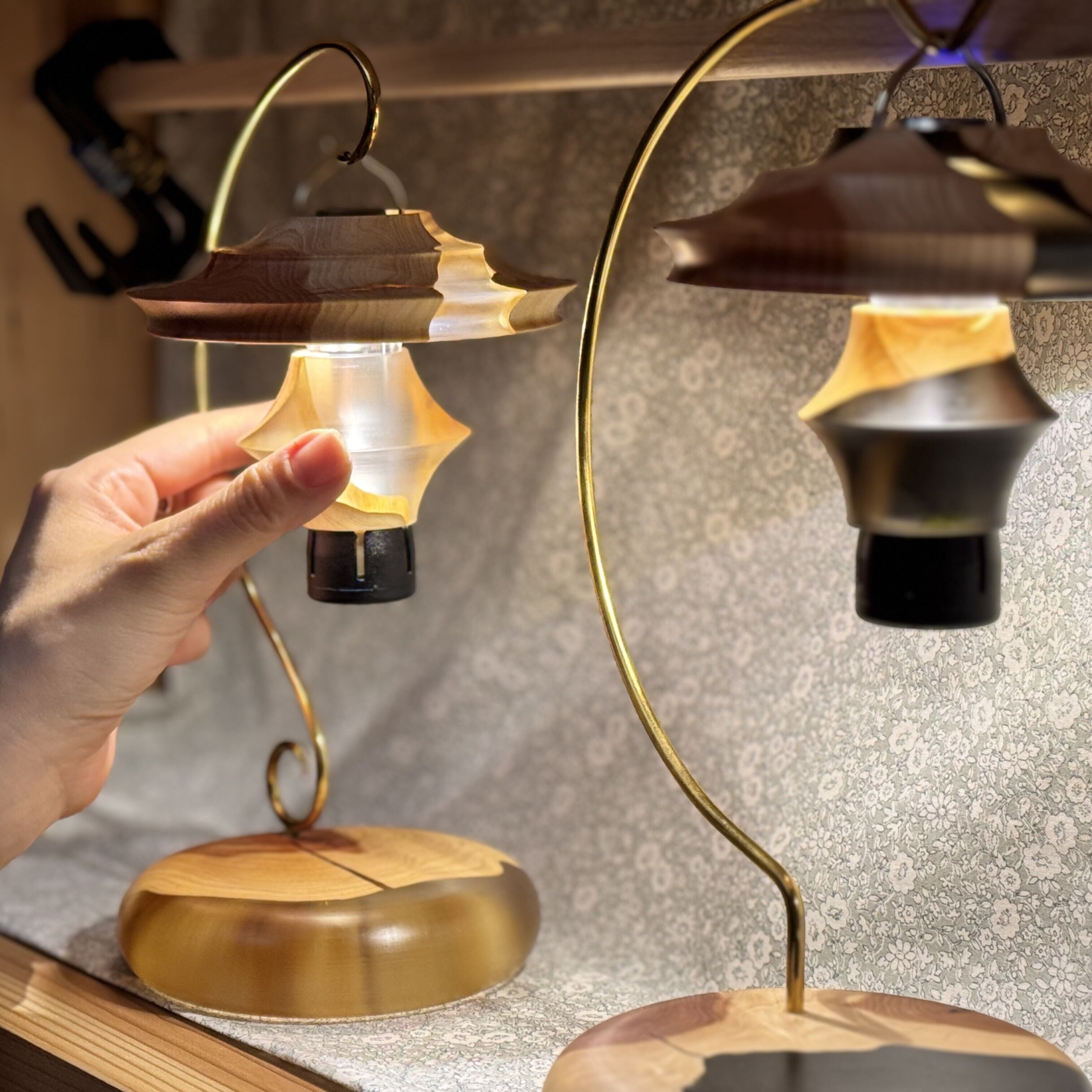 ランタンスタンド　レジンウッド　ウッドレジン　ゴールゼロ ウッドレジンスタンド ランタンスタンド | あぎょう