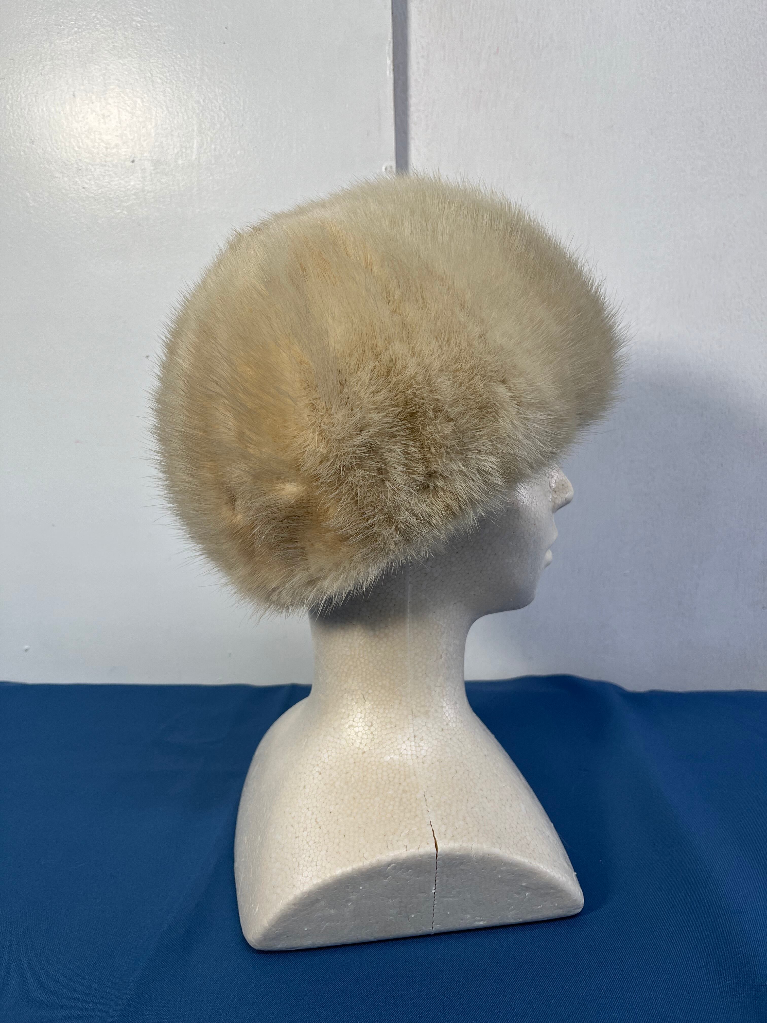 バイオレットミンク テールハット 帽子 58㎝ 処分品 | 田舎の毛皮屋さん