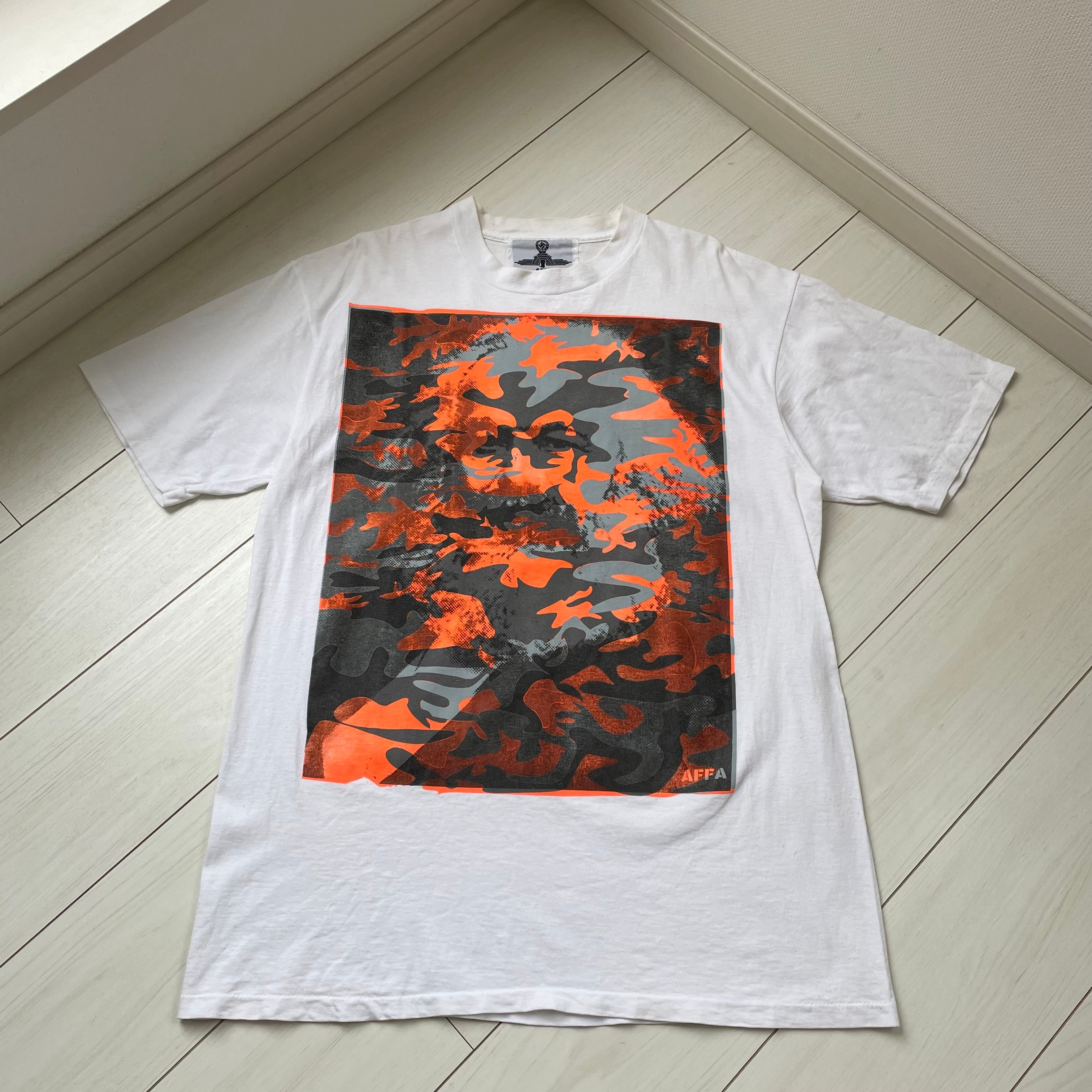 90s 希少 AFFA 思想家 カールマルクス シルクスクリーン 迷彩 T 90s 希少 AFFA 思想家 カールマルクス シルクスクリーン 迷彩 T