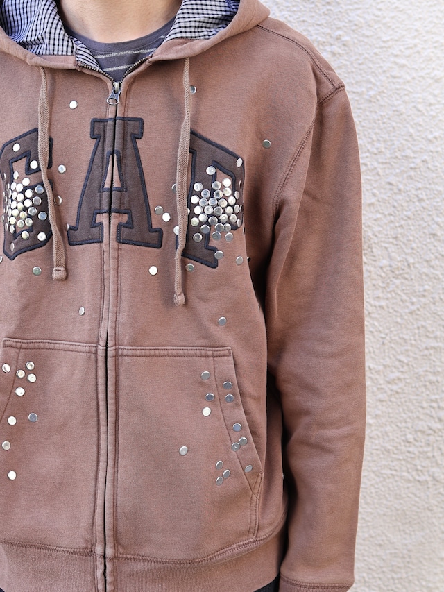 【Hannah Creak/26aw】Studded Hoodie gap body khaki