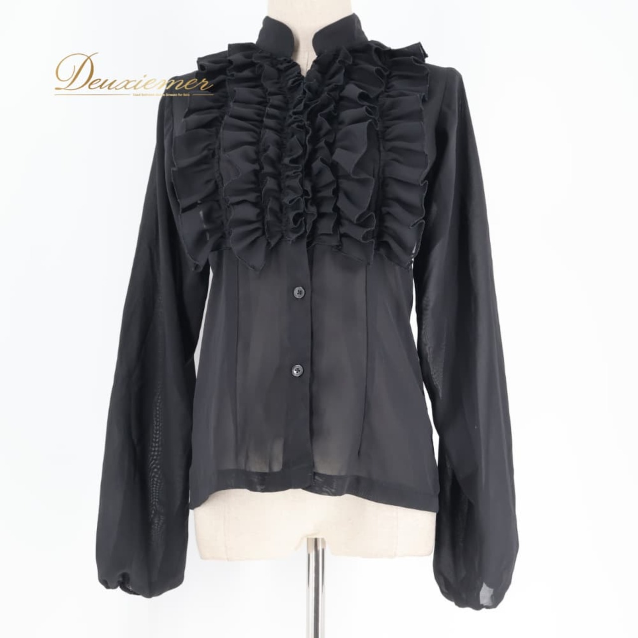 フラメンコ 衣装 DOCE del Flamenco ドセデルフラメンコ トップス ブラウス ブラック系 黒 無地 長袖 フリル 透け感 ダンス パーティ 発表会 レディース ステージ 上品 舞台 コスチューム かわいい