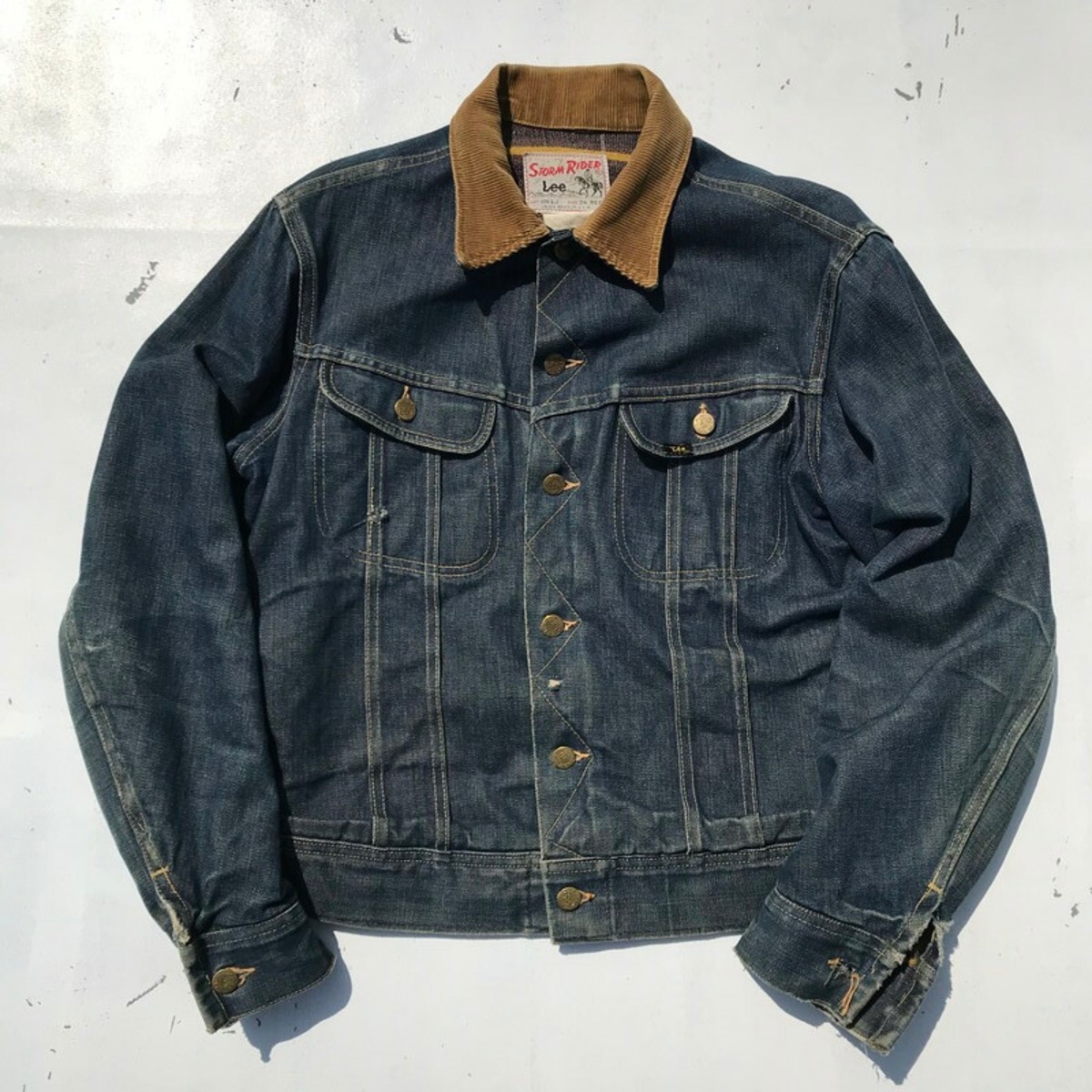 60 S 70 S Lee Storm Rider リー ストームライダー 101lj ブランケット付き デニムジャケット 濃紺 Usa製 36 希少 ヴィンテージ Agito Vintage