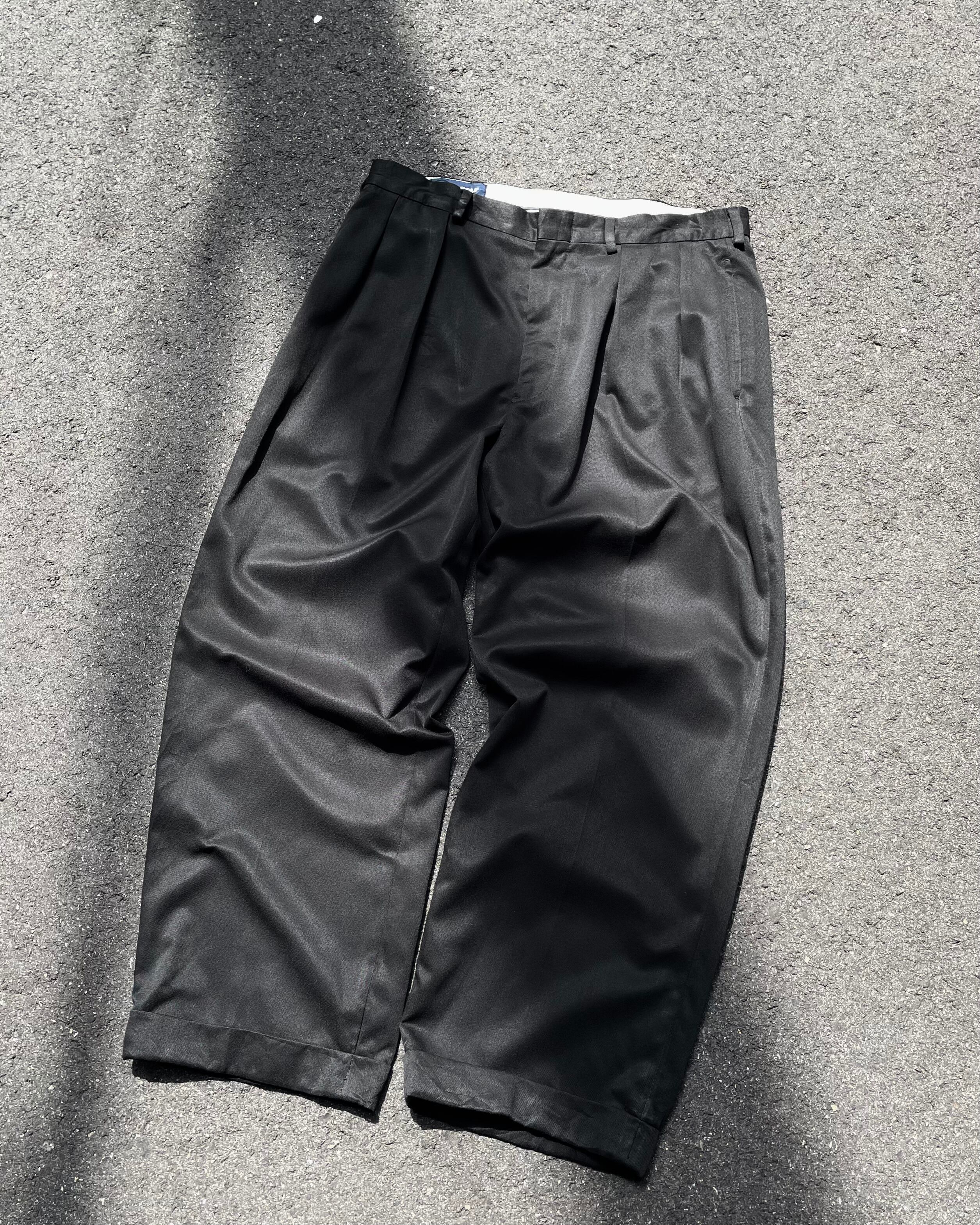 90s Ralph Lauren Wide Poly Slacks | VOLAR