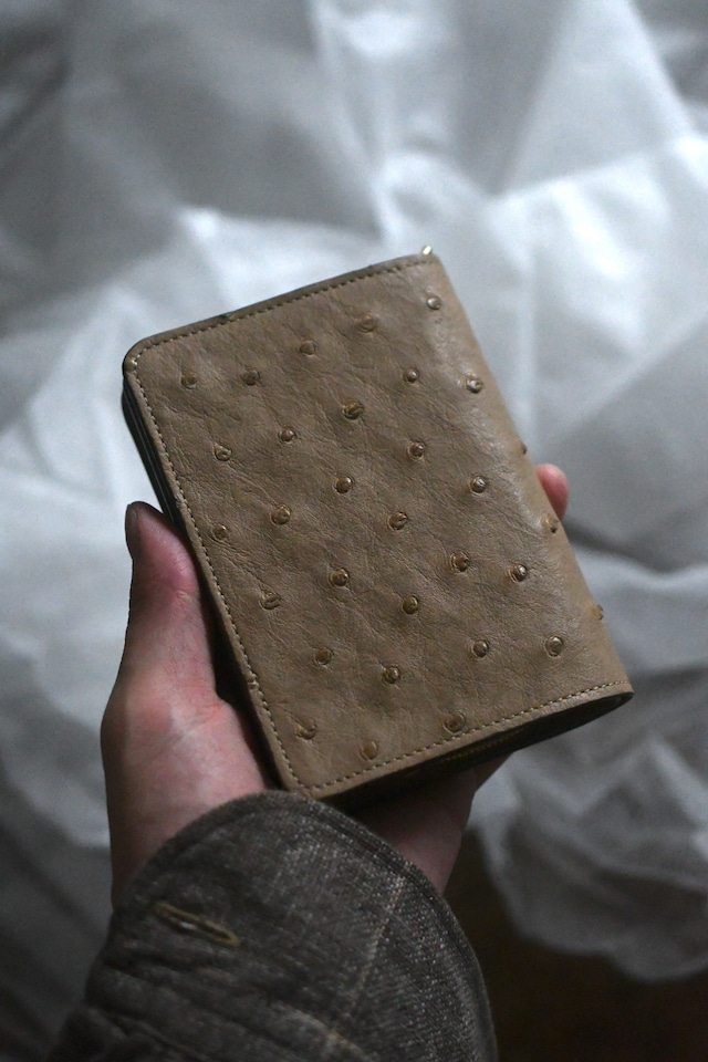 forme / Short Wallet / Ostrich (Black , Natural)