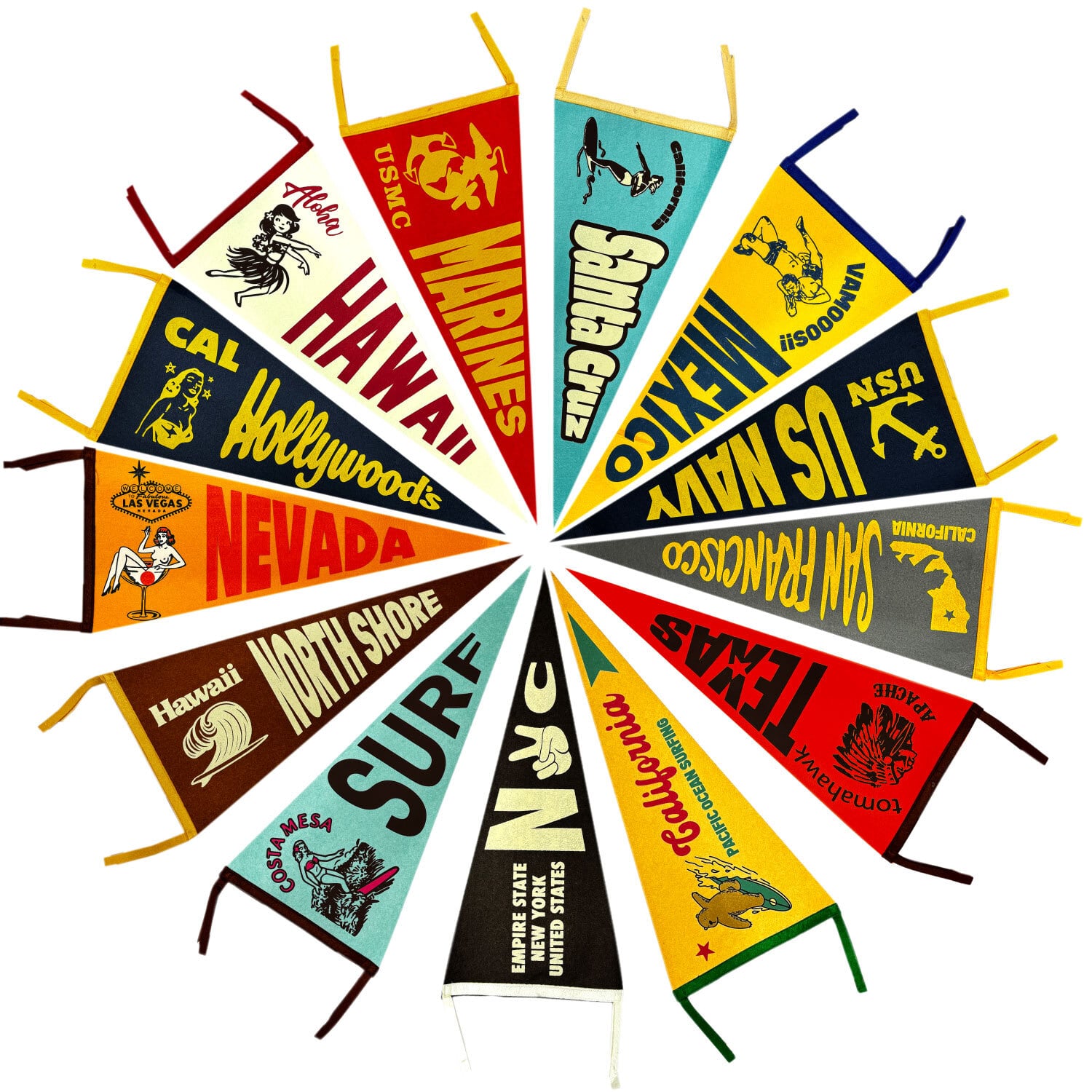 VINTAGE USA】アメリカ ビンテージ レトロ ペナント ヘリテージ 部屋