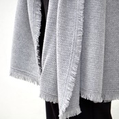 MAISON CARRÉE CASHMERE Fringe STOLE "MIX GRAY"