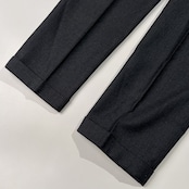 VAN JAC ヴァンヂャケット 裾ダブル ツータック スラックスパンツ サイズ W85 /チャコールグレー/メンズ