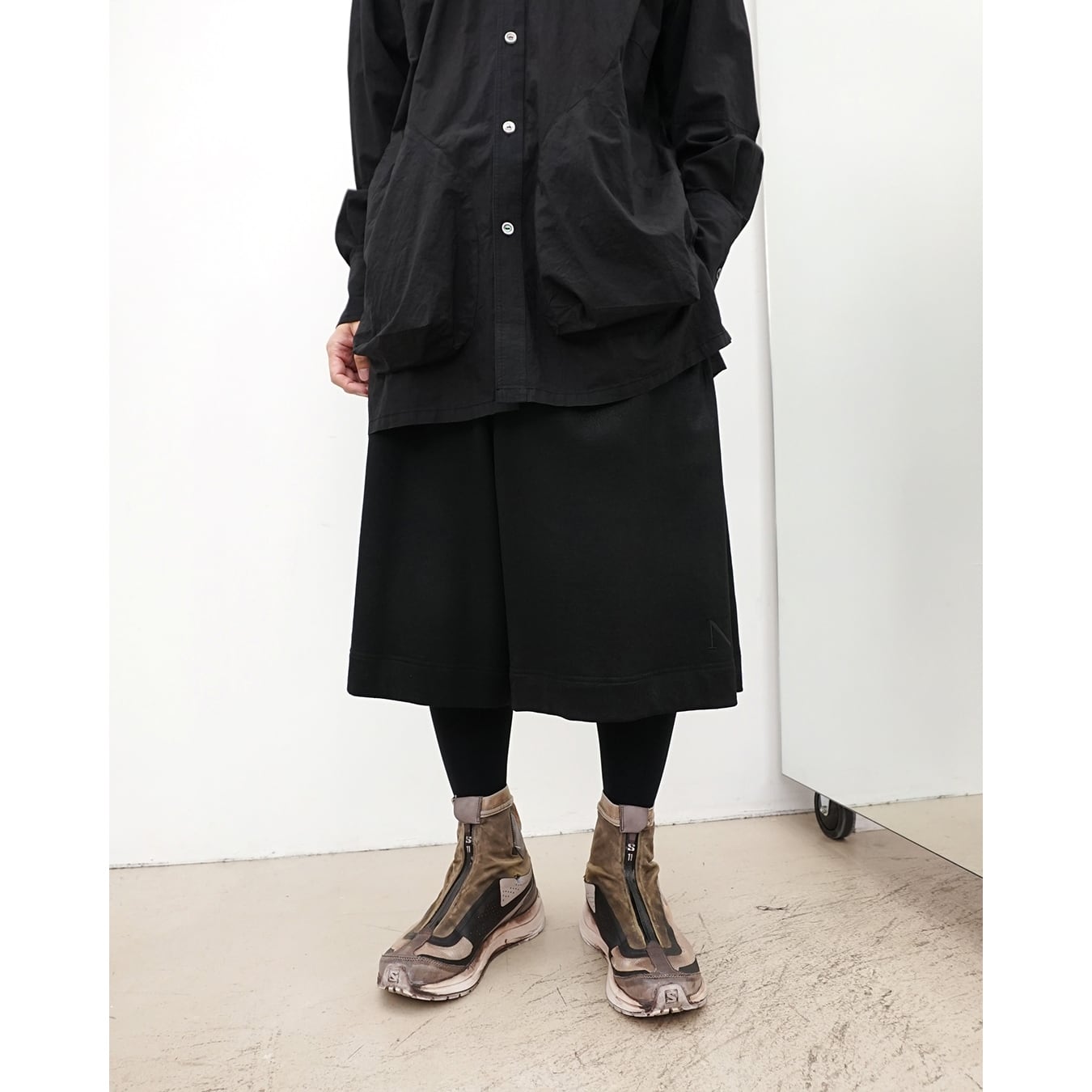 Nomàt] (ノマット) 25SS N-P-15 Short Pants（Black Paint） | Clique