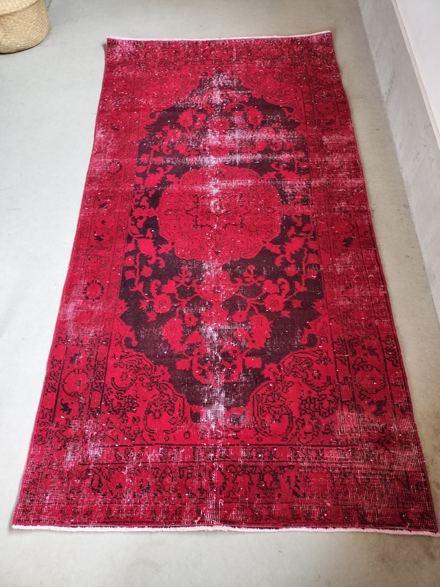 Turkish overdye rug 216✕108cm No.389