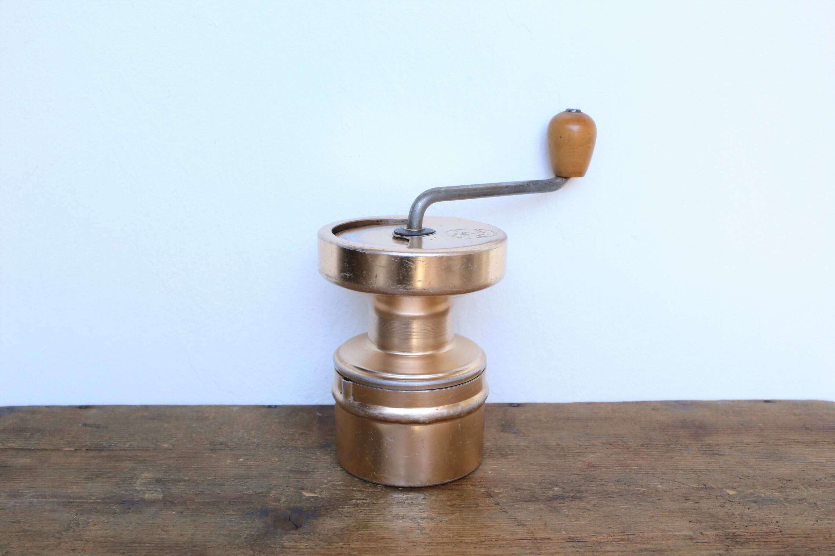 フランス アンティーク ヴィンテージ Birambeau社 AS HOP コーヒーミル 前期型 ゴールド