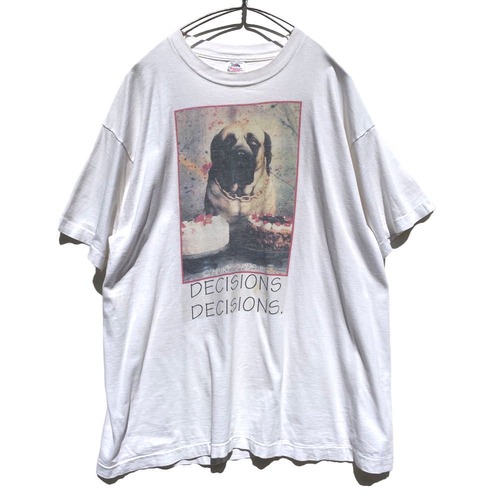 [Hairy Cards, Ink] Vintage Dog Print T-shirt [1990s-] Vintage Print T-Shirt