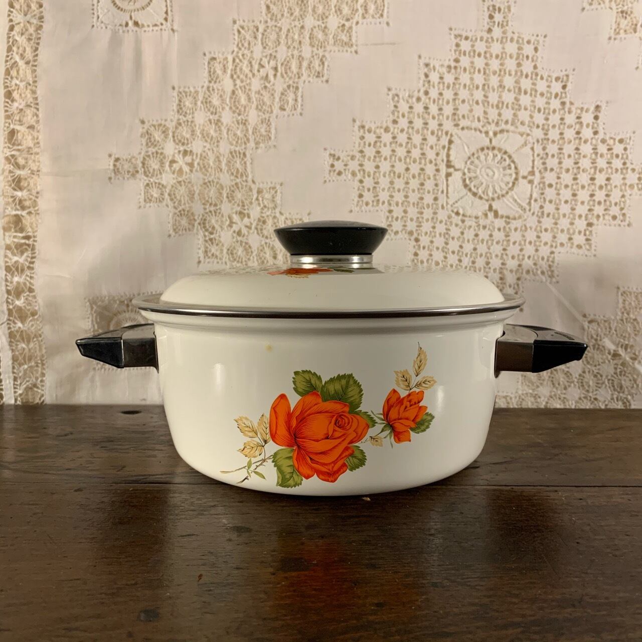 昭和レトロ MARUBISHI ホーロー両手鍋 ビンテージ | ansorbet