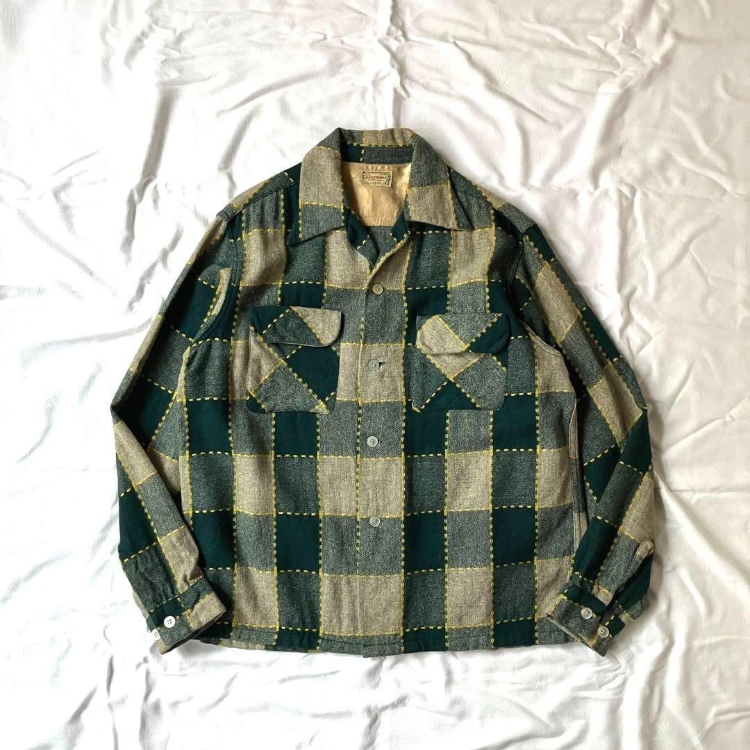 USA製 50s〜60s VINTAGE コットンシルクシャツ 開襟 | unune